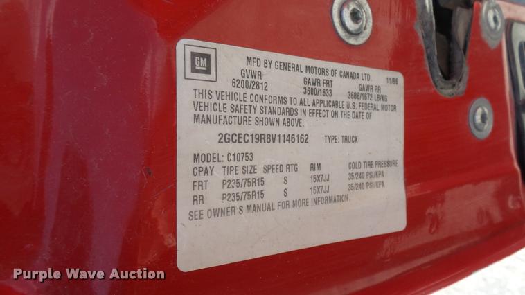 image for item DA0483 1997 Chevrolet 1500 Ext. Cab pickup truck