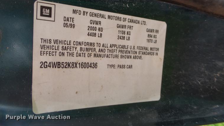 image for item DA0493 1999 Buick Regal