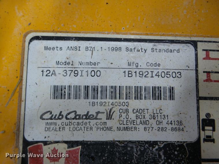 image for item DA1907 Cub Cadet 12-A379I100 push mower