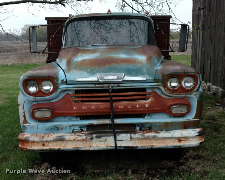 image for item DA5535 1957 Chevrolet flatbed truck