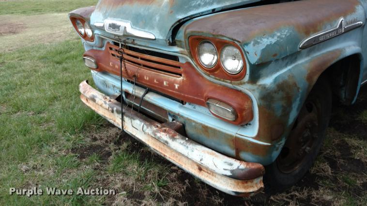 image for item DA5535 1957 Chevrolet flatbed truck