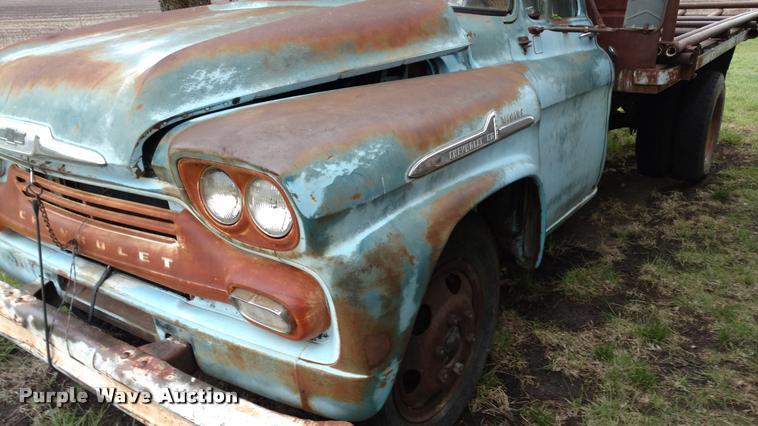 image for item DA5535 1957 Chevrolet flatbed truck