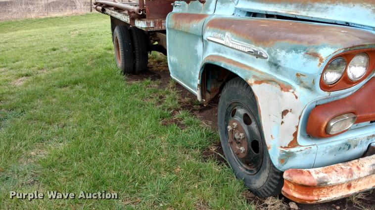 image for item DA5535 1957 Chevrolet flatbed truck