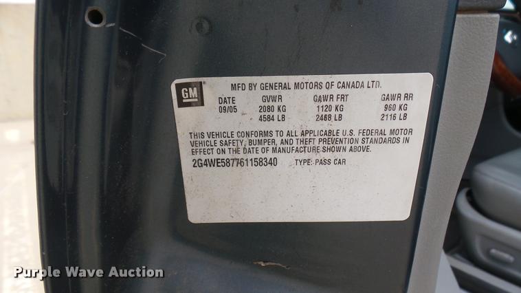 image for item DA7791 2006 Buick LaCrosse