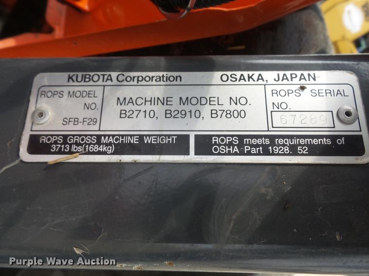 image for item DA8046 2003 Kubota B7800 MFWD tractor