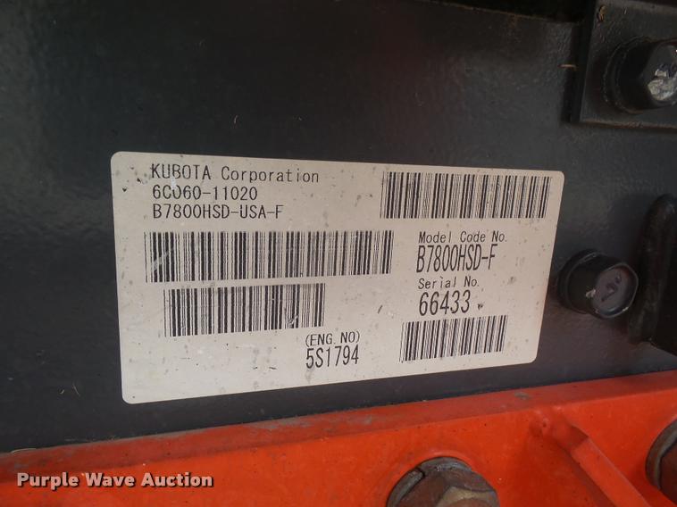 image for item DA8046 2003 Kubota B7800 MFWD tractor