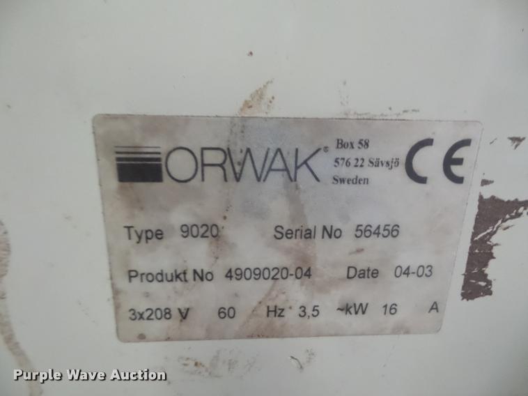 image for item DA8082 2003 Orwak 9020 recycle baler