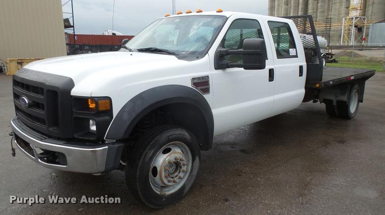 image for item DA8095 2008 Ford F550 Crew Cab flatbed truck