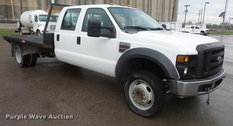 image for item DA8095 2008 Ford F550 Crew Cab flatbed truck