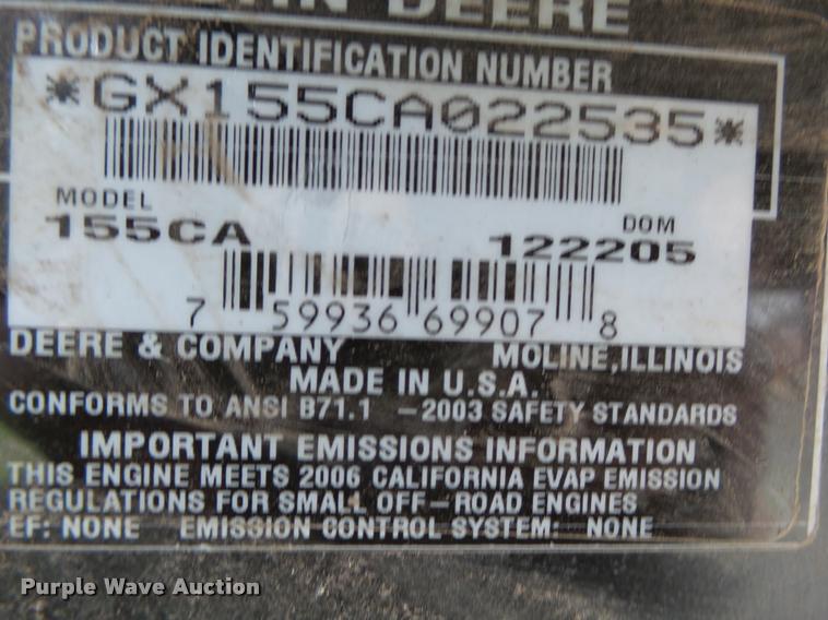 image for item DA9087 John Deere 155C lawn mower