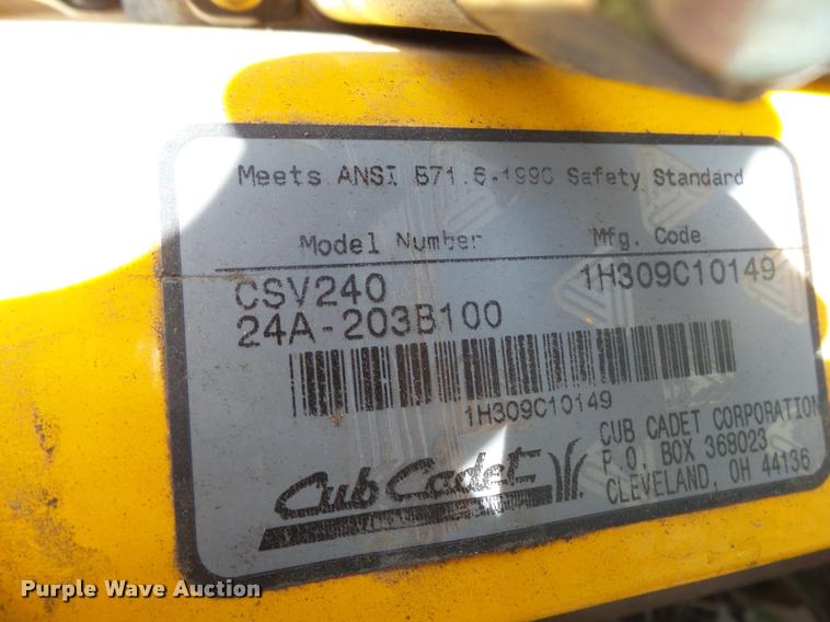 image for item DA9105 Cub Cadet CSV240 leaf vacuum