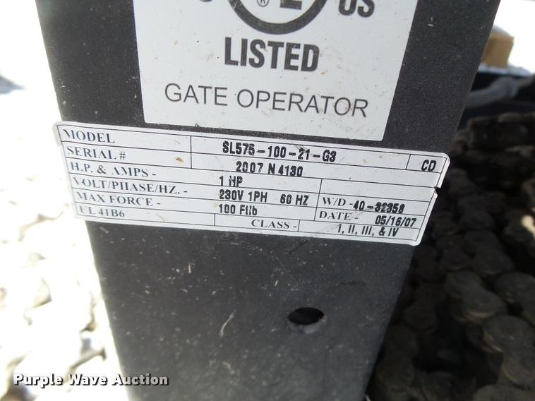 image for item DA9454 (2) Lift Master SL575-100-21-G3 gate openers
