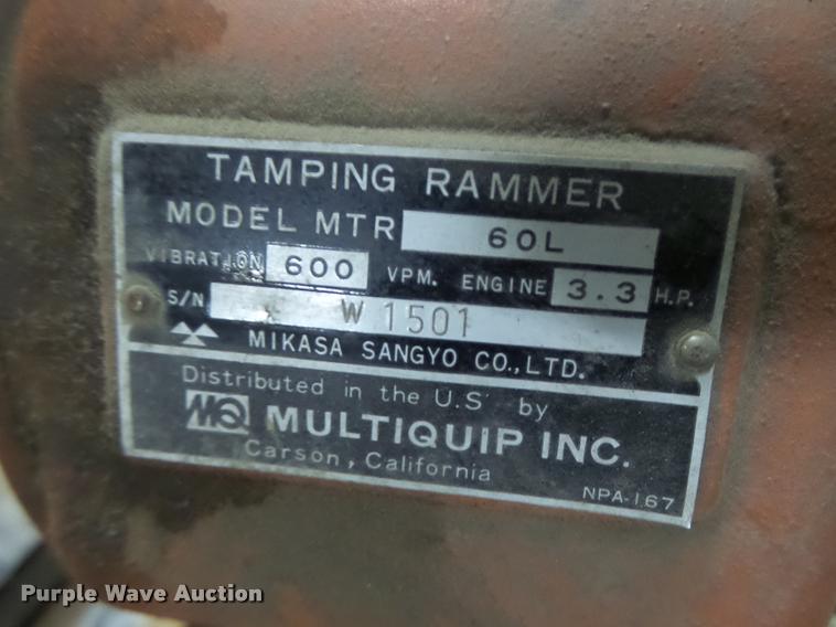 image for item DA9459 Multiquip 60L compactor