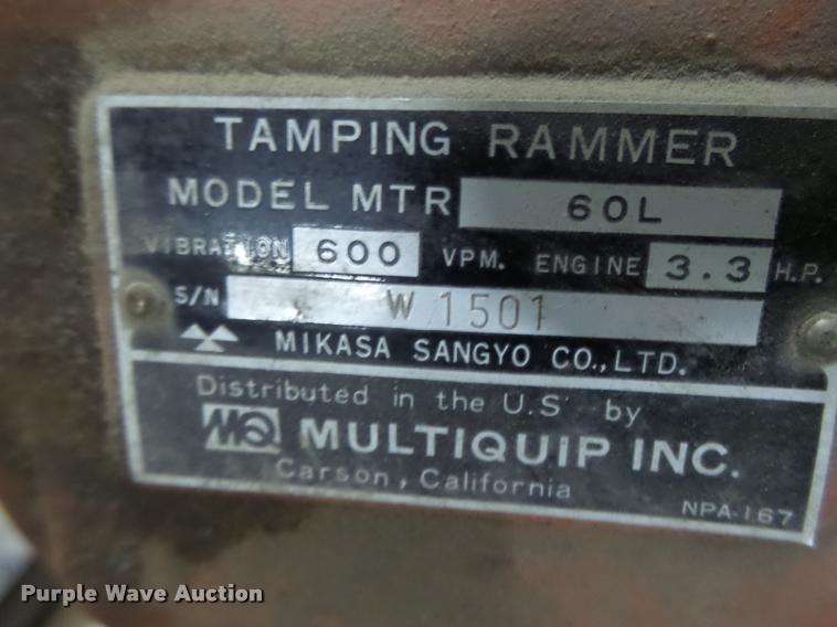 image for item DA9459 Multiquip 60L compactor