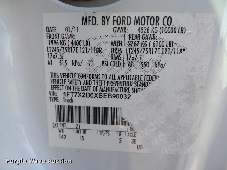 image for item DB0159 2011 Ford F250 Super Duty SuperCab pickup truck