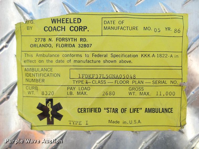 image for item DB2466 1994 Dodge Ram 3500 ambulance