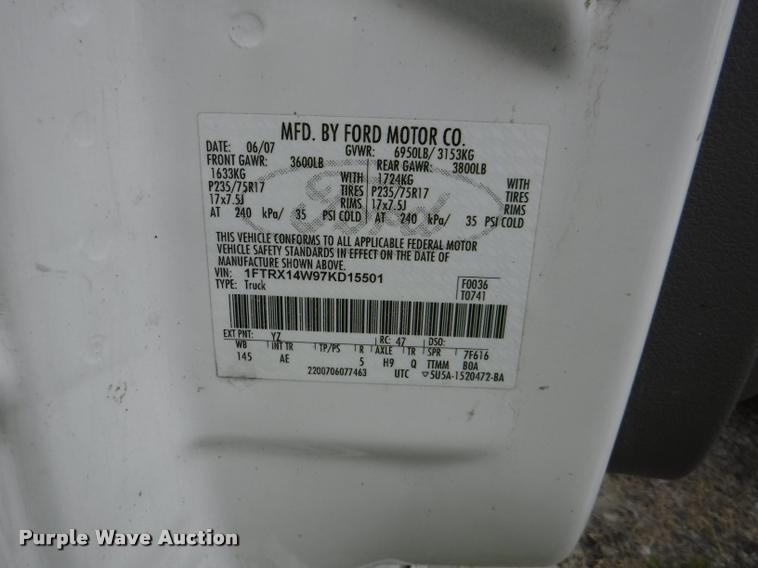 image for item DB3890 2007 Ford F150 XL SuperCab pickup truck