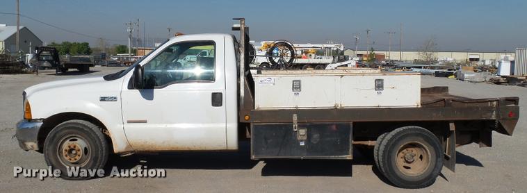 image for item DB4692 2000 Ford F350 XL Super Duty flatbed pickup truck