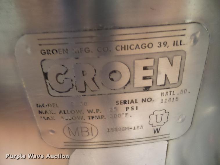 image for item DC9272 Groen D30 direct steam kettle