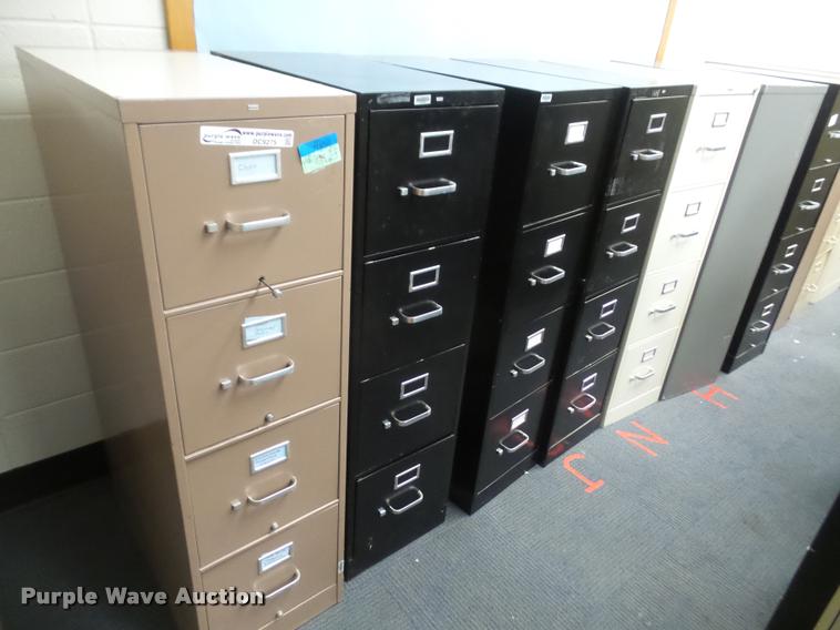 image for item DC9275 (17) four drawer letter filing cabinets