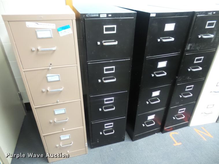 image for item DC9275 (17) four drawer letter filing cabinets
