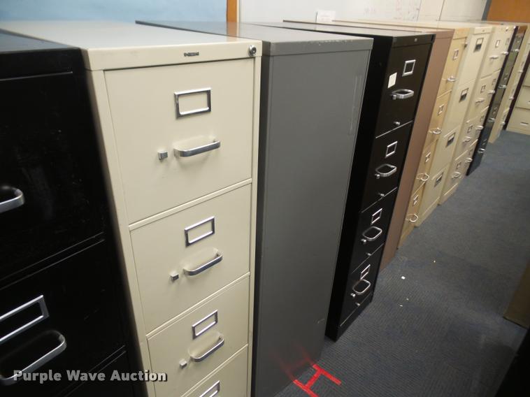 image for item DC9275 (17) four drawer letter filing cabinets