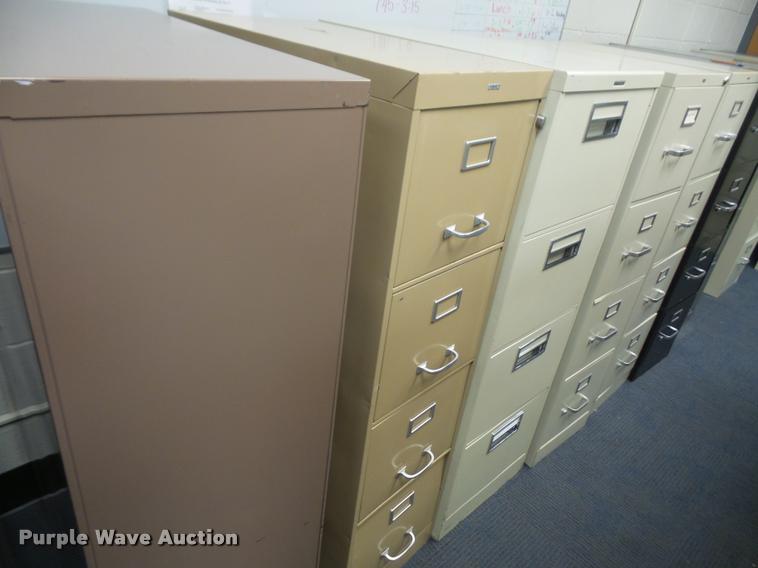 image for item DC9275 (17) four drawer letter filing cabinets