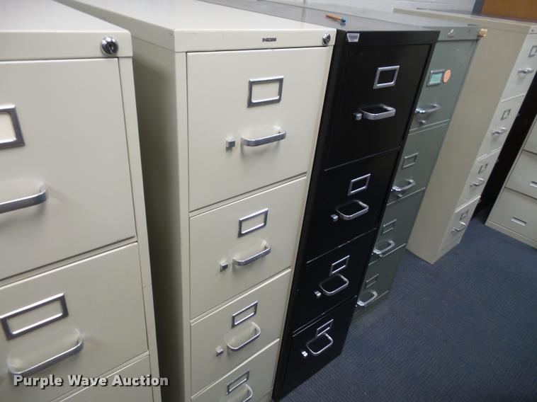 image for item DC9275 (17) four drawer letter filing cabinets