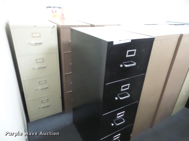 image for item DC9279 (15) four drawer letter filing cabinets