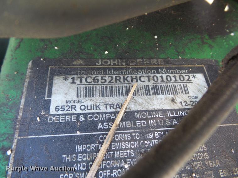 image for item DD9266 John Deere 652R ZTR lawn mower