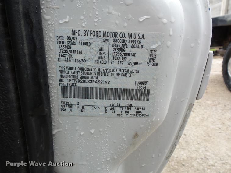 image for item DD9307 2003 Ford F250 Super Duty SuperCab pickup truck