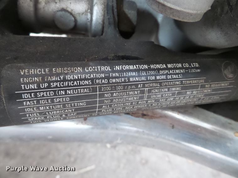 image for item DF9663 1985 Honda Goldwing GL1200 motorcycle