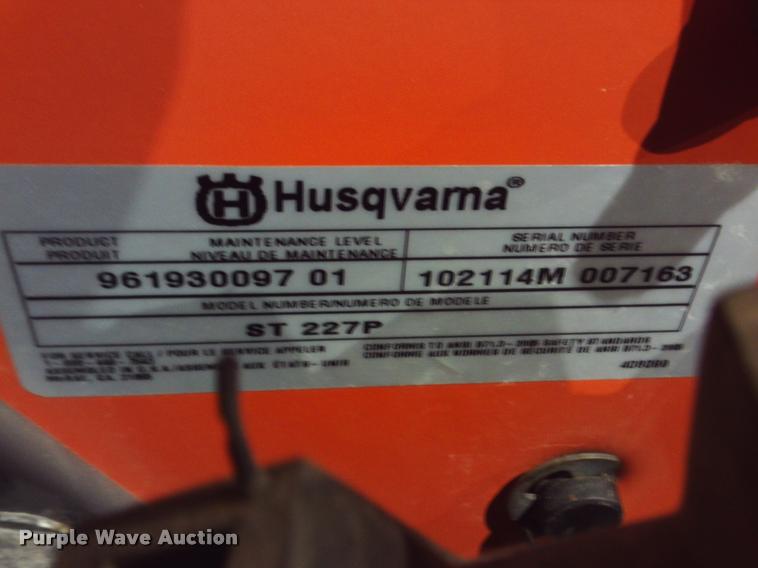 image for item DJ9779 Husqvarna ST227P snow blower
