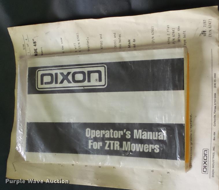 image for item DM9203 Dixon ZTR428 lawn mower