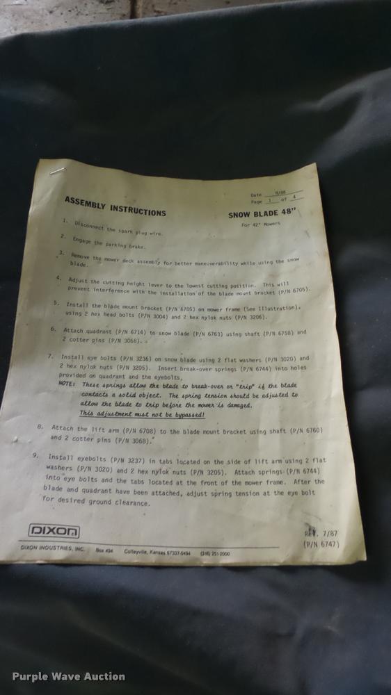 image for item DM9203 Dixon ZTR428 lawn mower