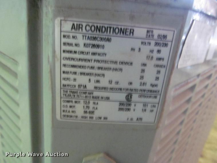 image for item DT9169 Trane air conditioner
