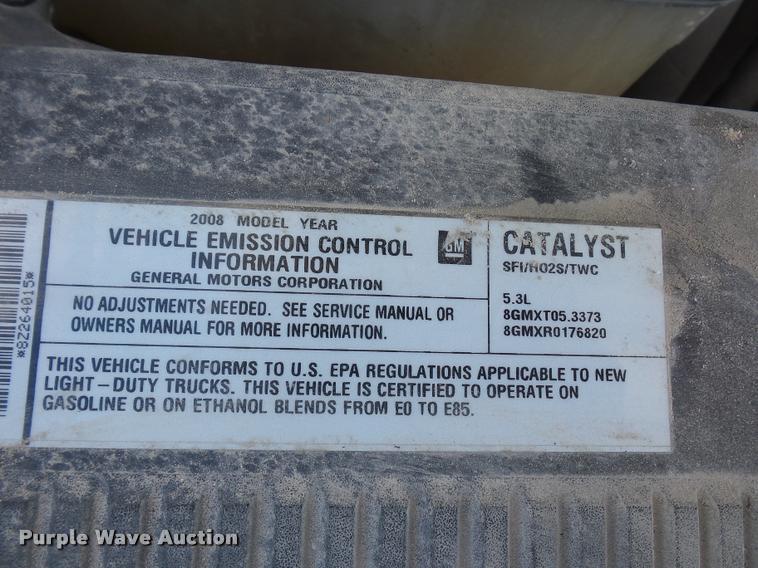 image for item L4682 2008 Chevrolet Silverado 1500 Ext. Cab pickup truck