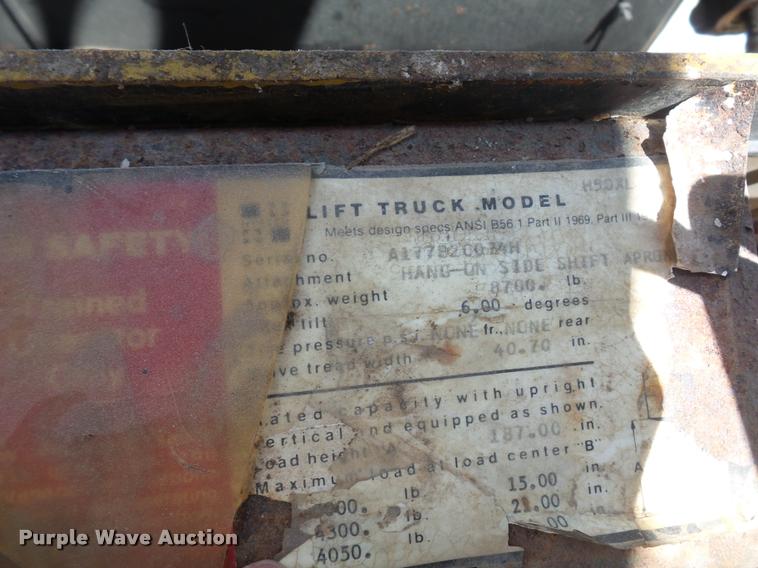 image for item L4695 Hyster forklift