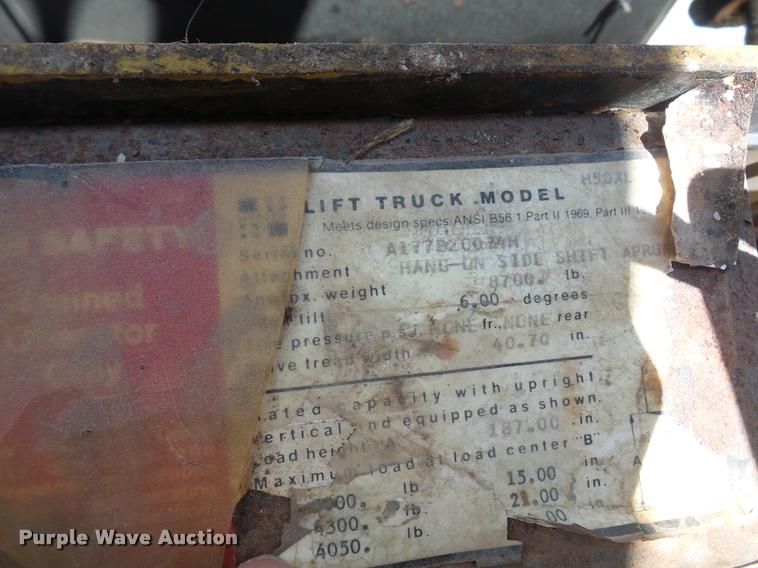 image for item L4695 Hyster forklift