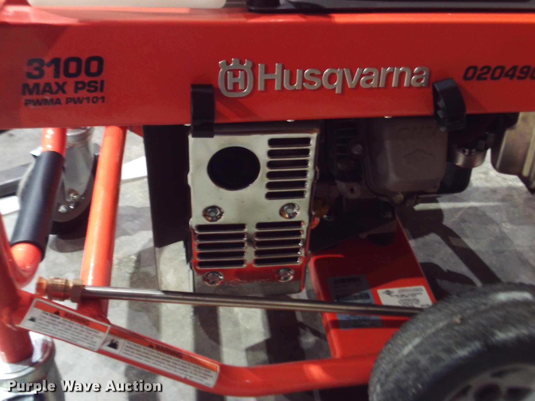 Husqvarna 020490 pressure washer in Bristow, OK Item DJ9778 sold