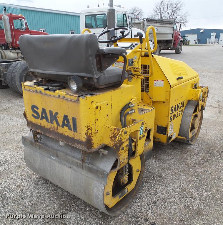 image for item CB9954 2001 Sakai SW320 double drum vibratory roller