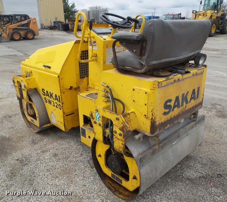 image for item CB9954 2001 Sakai SW320 double drum vibratory roller