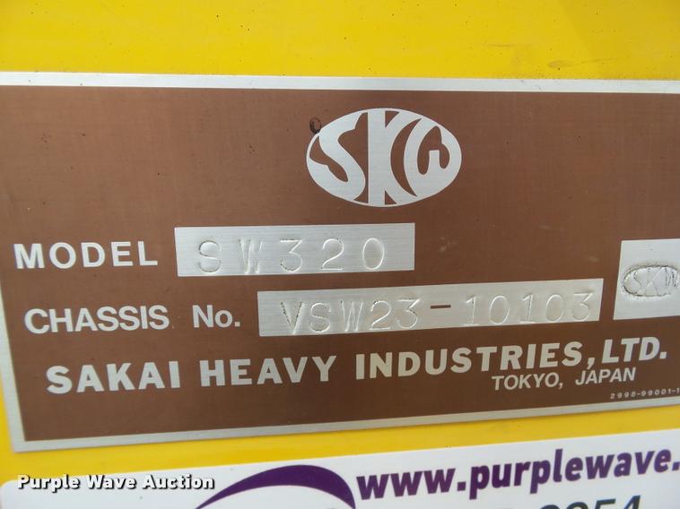 image for item CB9954 2001 Sakai SW320 double drum vibratory roller