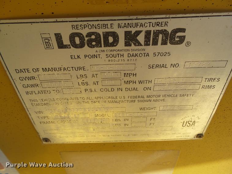 image for item CB9957 1995 Load King bottom dump trailer