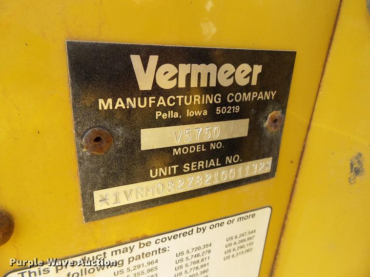 image for item CB9984 2002 Vermeer V5750 trencher
