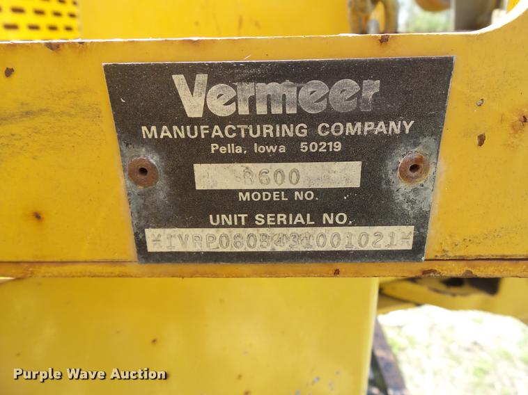 image for item CB9985 2003 Vermeer V5750 trencher