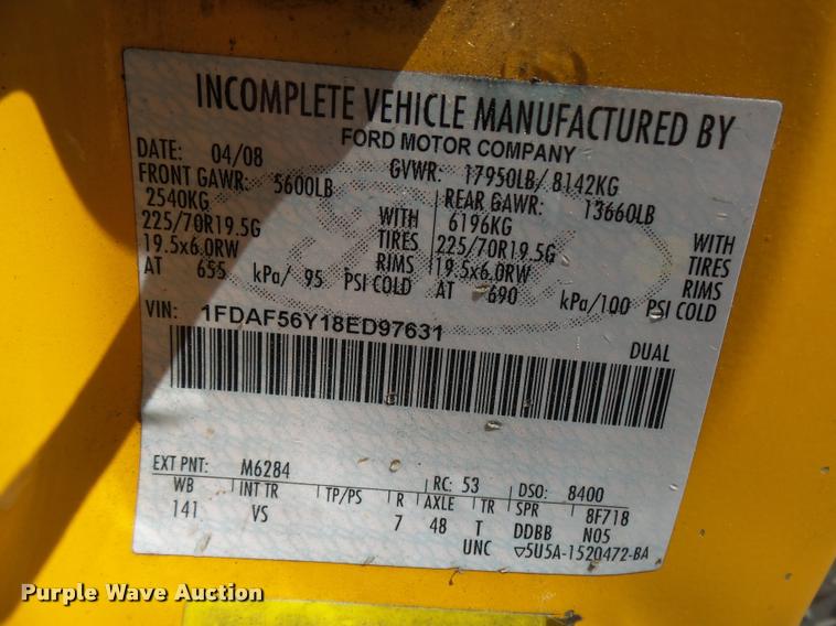 image for item CC9147 2008 Ford F550 Super Duty bucket truck