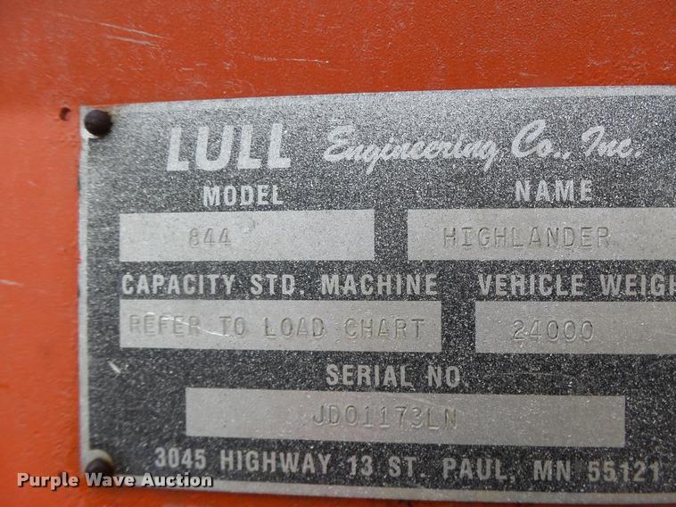 image for item DA3429 1984 Lull 844 telehandler