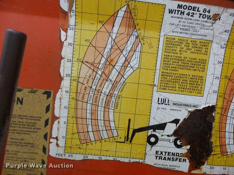 image for item DA3429 1984 Lull 844 telehandler