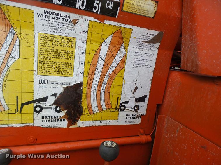 image for item DA3429 1984 Lull 844 telehandler